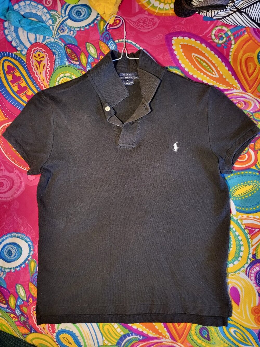 Black Ralph Lauren Sport Slim Fit Polo
